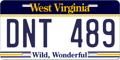WV license plate DNT489