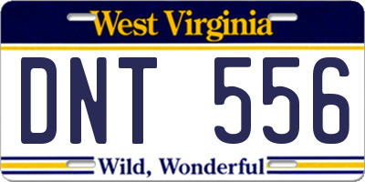 WV license plate DNT556