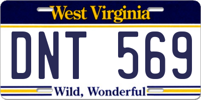 WV license plate DNT569