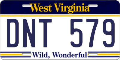 WV license plate DNT579
