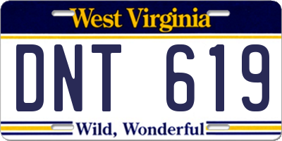 WV license plate DNT619