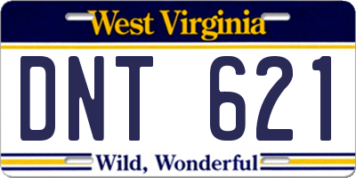 WV license plate DNT621