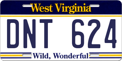 WV license plate DNT624