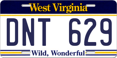 WV license plate DNT629