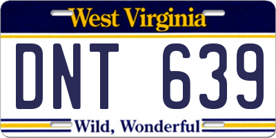 WV license plate DNT639