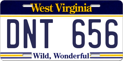 WV license plate DNT656