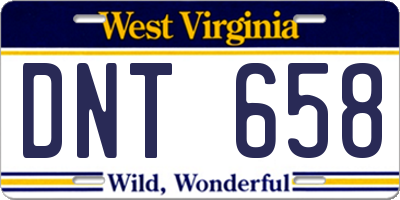 WV license plate DNT658