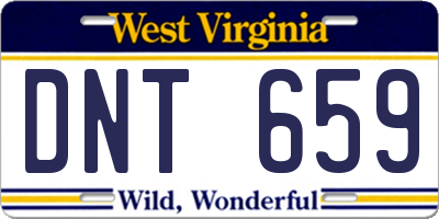 WV license plate DNT659