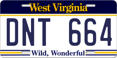 WV license plate DNT664