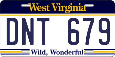WV license plate DNT679