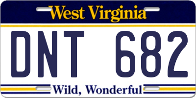 WV license plate DNT682