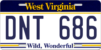 WV license plate DNT686