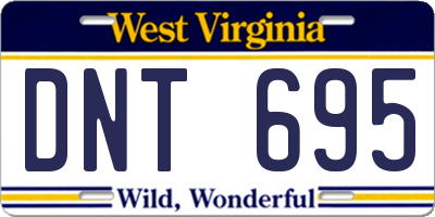 WV license plate DNT695