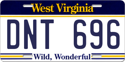 WV license plate DNT696