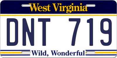 WV license plate DNT719