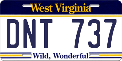 WV license plate DNT737