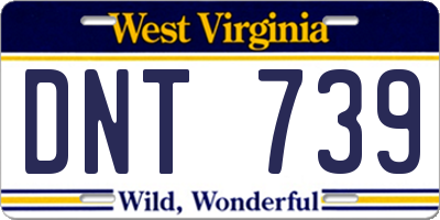 WV license plate DNT739