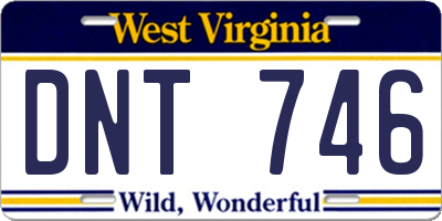 WV license plate DNT746