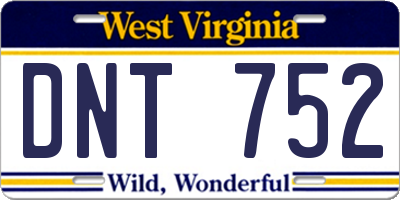 WV license plate DNT752