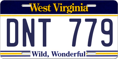 WV license plate DNT779