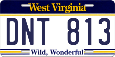 WV license plate DNT813