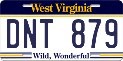WV license plate DNT879