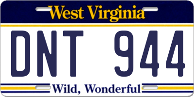 WV license plate DNT944