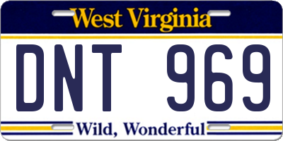 WV license plate DNT969