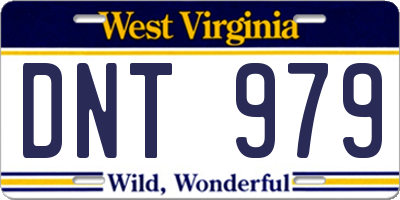 WV license plate DNT979