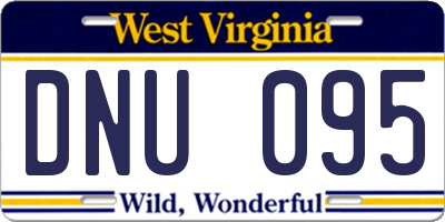WV license plate DNU095