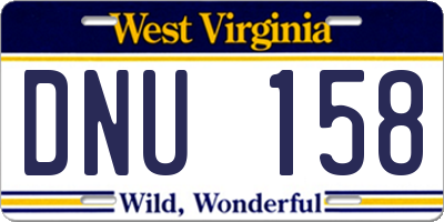 WV license plate DNU158