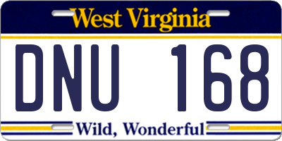 WV license plate DNU168