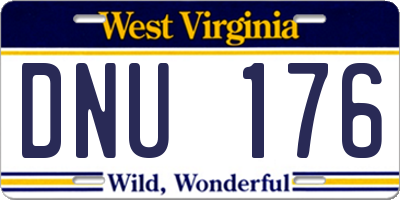 WV license plate DNU176