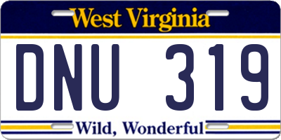 WV license plate DNU319