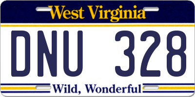WV license plate DNU328