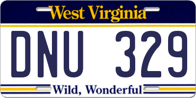 WV license plate DNU329
