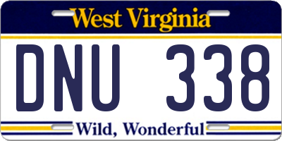 WV license plate DNU338