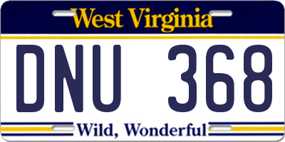 WV license plate DNU368