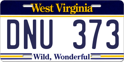 WV license plate DNU373