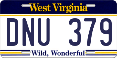 WV license plate DNU379