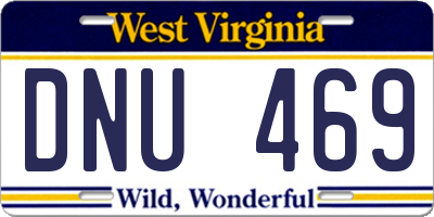 WV license plate DNU469