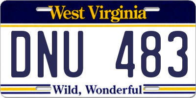 WV license plate DNU483
