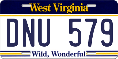 WV license plate DNU579