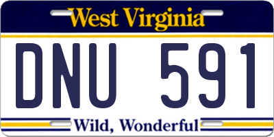 WV license plate DNU591
