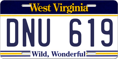 WV license plate DNU619