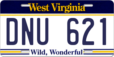 WV license plate DNU621