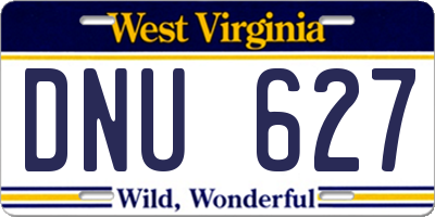 WV license plate DNU627