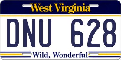 WV license plate DNU628