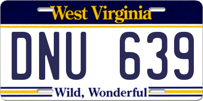 WV license plate DNU639