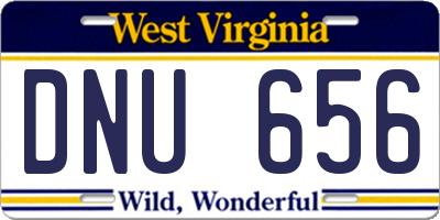WV license plate DNU656